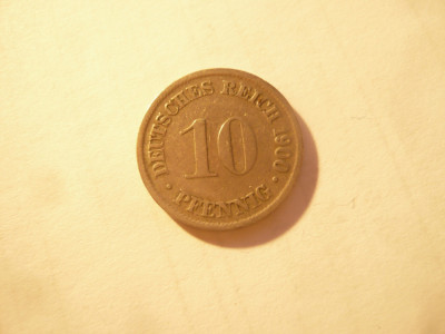 Moneda 10 pf Germania 1900 , cal. f.buna foto