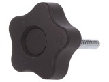 Buton de Reglare Negru 40mm M6