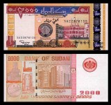 SUDAN █ bancnota █ 2000 Pounds █ 2002 █ P-62 █ UNC █ necirculata