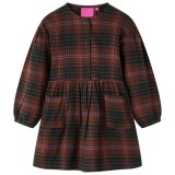 Cumpara ieftin Rochie pentru copii cu m&acirc;neci lungi, coniac, 116