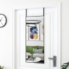 Oglinda Usa vidaXL Neagra 40x100 cm Sticla Aluminiu Decorativa, Inaltime Reglabila, Montare Usoara