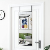 VidaXL Oglindă pentru ușă, negru, 40x100 cm, sticlă și aluminiu