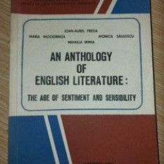 An anthology of english literature: The age of sentiment and sensibility