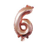 Cumpara ieftin Balon folie Partigos cifra 6, Roze gold, 90 cm