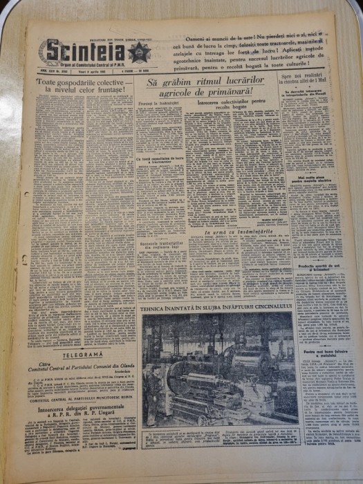 scanteia 8 aprilie 1955-art. braila,iasi,suceava,craiova,ploiesti,burdujeni,cluj