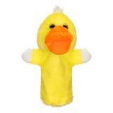 Figurină Teatru Păpuși, Model Rață, Culoare Galbenă, Material Poliester, Dimensiune 28cm