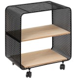 Etajera 5Five cu 2 compartimente, MDF si metal, 43x28x52 cm, negru Household NewTrend