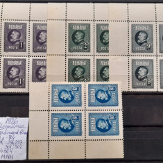 1926-Romania-Ferdinand 60 ani-Bl4-4 buc-guma orig.-MNH