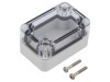 Carcasa universala KRADEX ABS gri deschis, 40x60x30mm, capac transparent policarbonat, cu lame fixare