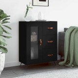 vidaXL Servantă, negru, 69,5x34x90 cm, lemn compozit