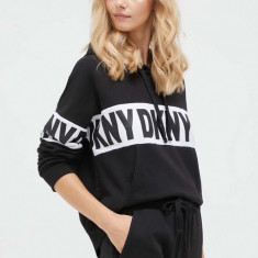 Dkny bluza pijama femei, culoarea negru