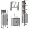 vidaXL Set mobilier de baie, 4 piese, gri sonoma, lemn prelucrat