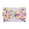 Bentita lata cu funda si imprimeu - Model 7 (Marime Disponibila: 6-12 luni