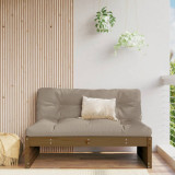 Canapea de mijloc, 120x80 cm, maro miere, lemn masiv de pin, vidaXL