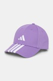 Adidas sapca BBALL 3S CAP NL culoarea violet, cu imprimeu, JP0390