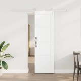 Ușa glisantă cu set de accesorii alb 61x198.5 cm din lemn masiv de pin