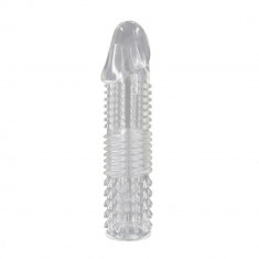 Prelungitor Penis Roku cu Striatii +2 cm Transparent Passion Labs