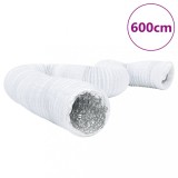 VidaXL Conductă de ventilație, 6 m, &Oslash;20 cm, aluminiu și PVC