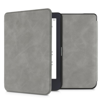 Husa pentru Tolino Shine 3, Piele ecologica, Gri, 48397.22 foto