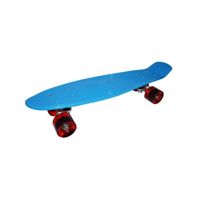 Placă skateboard, roți silicon, 73 cm, +10 ani, 7-10 ani, 5-7 ani, Albastru foto