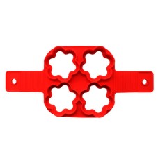 Forma din Silicon pentru oua si clatite, 4 orificii, forma floare