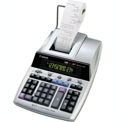 Calculator de birou CANON MP-1411LTSC ecran 14 digiti Ribon functie business tax si conversie moneda gri 2497B001AA foto