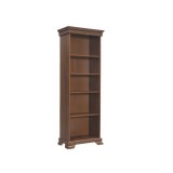 Biblioteca VMR1, cu 4 rafturi, Pal Melaminat, cu elemente din MDF, Nuc