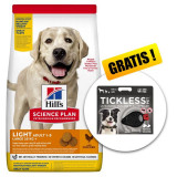Cumpara ieftin Hill&amp;#039;s Science Plan Canine Adult Light Large Breed Chicken 18kg + Tickless Pet GRATIS, Hill&#039;s