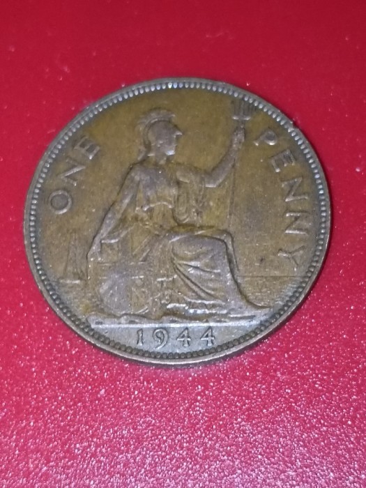 One 1 penny 1944 UK [poze]. Discount conform descriere [10 - 20 %. Vezi descrierea.].