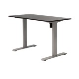 Birou reglabil electric LiftUp, inaltime reglabila, controler sus/jos, 1 motor, cadru gri, blat negru 120x60 cm, nou
