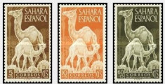 Spanish Sahara 1951 - Fauna, ziua marcii, serie neuzata foto
