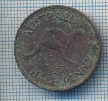 AX 532 MONEDA- AUSTRALIA - HALF PENNY -ANUL 1951 -STAREA CARE SE VEDE foto