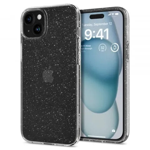 Husa silicon iPhone 15 Spigen LC Glitter Transparent