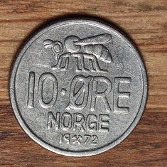 Norvegia - moneda de colectie - 10 ore 1972 - albina - superba !