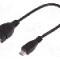 Cablu USB A soclu, USB B micro mufa, OTG, USB 2.0, lungime 0.2m, negru, QOLTEC - 50404