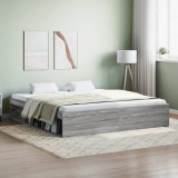 VidaXL Cadru pat, gri sonoma, 180x200 cm, Super King Size