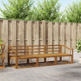 vidaXL Set de canapele de exterior 3 pcs natural Lemn Solid de Acacia 3367137