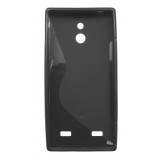 Husa silicon S-case neagra pentru Sony Xperia P (LT22i)