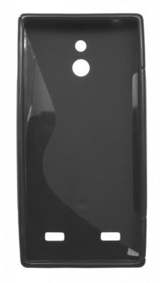 Husa silicon S-case neagra pentru Sony Xperia P (LT22i) foto