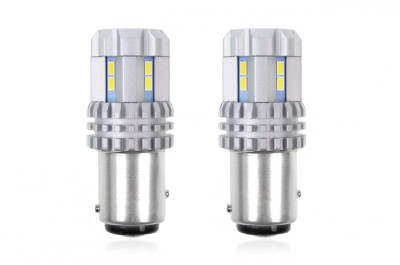 Bec stop frana ciresa auto tip LED UltraBright Canbus R5W, 12V-24V; BA15d P21/5, 12 LED SMD 3020, 2 buc. AutoDrive ProParts foto