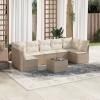 Gossi set canapele de gradina, 8 piese, cu perne, bej, poliratan