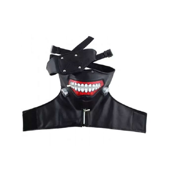 Mască din latex Tokyo Ghoul, vampir, negru Negru