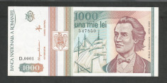 ROMANIA 1000 1.000 LEI 1993 [1] a UNC foto