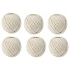 Set 6 ghemuri sfoara din bumbac alb Micul Fermier, 100 g/ghem