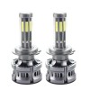 Resigilat Set 2 LED-uri Auto Techstar&reg; N8, H7, 50w, 5500 Lumeni, 3000K-8000K, AUTO, 12-24 Volti, COB, Canbus, Radiator Aluminiu