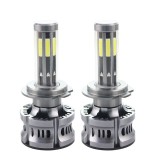 Resigilat Set 2 LED-uri Auto Techstar&reg; N8, H7, 50w, 5500 Lumeni, 3000K-8000K, AUTO, 12-24 Volti, COB, Canbus, Radiator Aluminiu