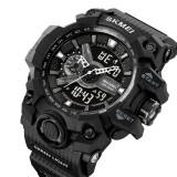 Ceas Digital Bărbați SKMEI 2396 Negru &ndash; Funcții Multiple, Design Sport, Afișaj LED, Alarmă, Rezistent la Apă 5ATM