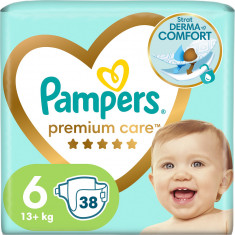 Scutece Pampers Premium Care Value Pack Marimea 6, 13+ kg, 38 buc