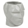 Suport Pixuri, Ceramic, Model 3D Față, Culoare Gri, Dimensiuni 10x14x12cm, Oem