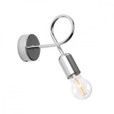 Lampă De Perete Supel Crom Oțel 1 Bec Neregulat Industrial De Interior